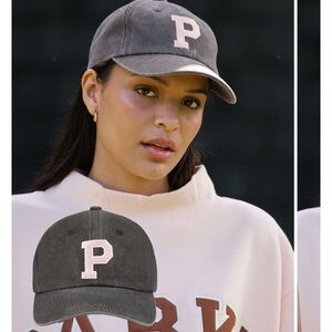 Charcoal Cap with Pink Initial by Parke